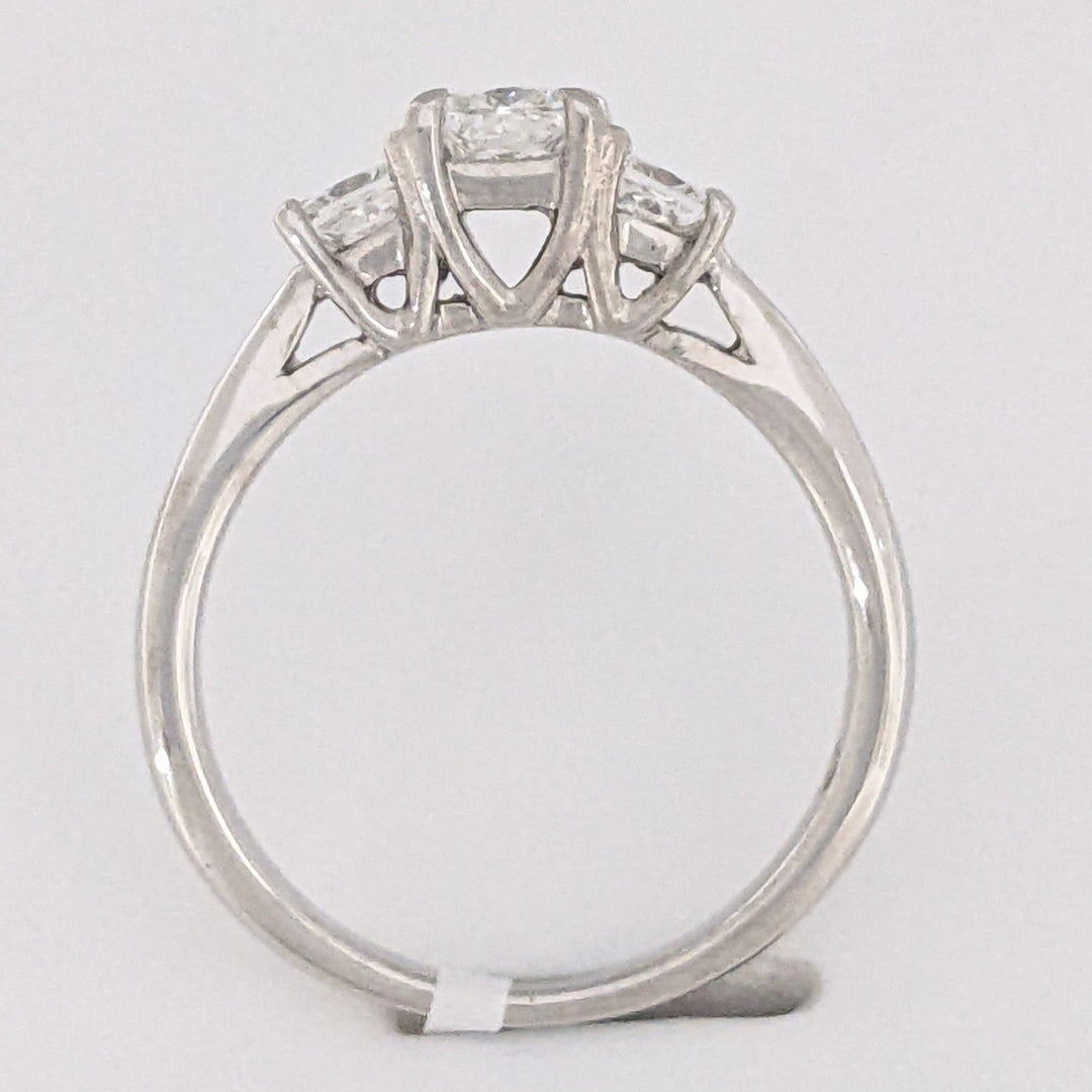14K WHITE .80 CARAT TOTAL WEIGHT VS1 G DIAMOND PRINCESS CUT (3) TRINITY ESTATE RING