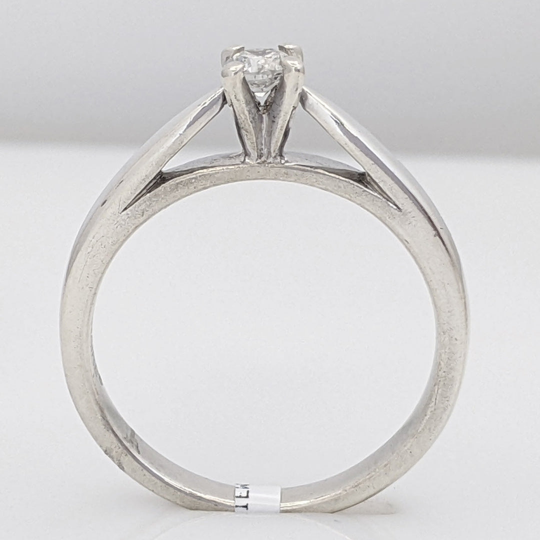 STERLING SILVER .16 CARAT TOTAL I1 I DIAMOND ROUND ESTATE SOLITAIRE RING 2.8 GRAMS