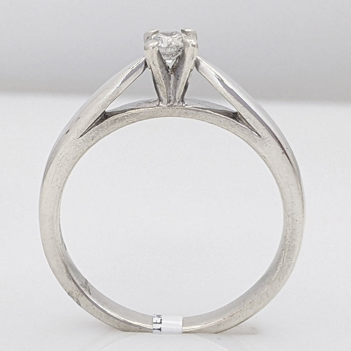 STERLING SILVER .16 CARAT TOTAL I1 I DIAMOND ROUND ESTATE SOLITAIRE RING 2.8 GRAMS