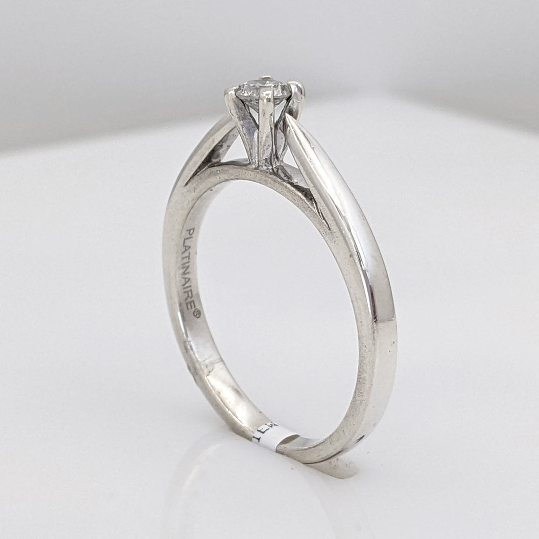 STERLING SILVER .16 CARAT TOTAL I1 I DIAMOND ROUND ESTATE SOLITAIRE RING 2.8 GRAMS