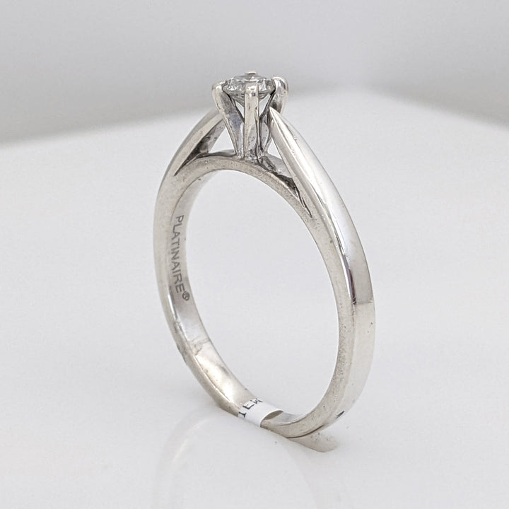 STERLING SILVER .16 CARAT TOTAL I1 I DIAMOND ROUND ESTATE SOLITAIRE RING 2.8 GRAMS