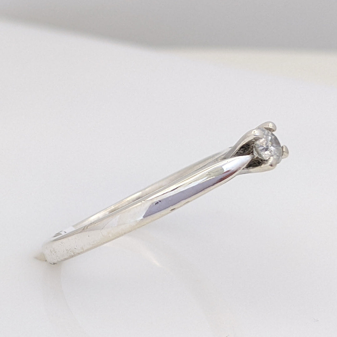 STERLING SILVER .16 CARAT TOTAL I1 I DIAMOND ROUND ESTATE SOLITAIRE RING 2.8 GRAMS