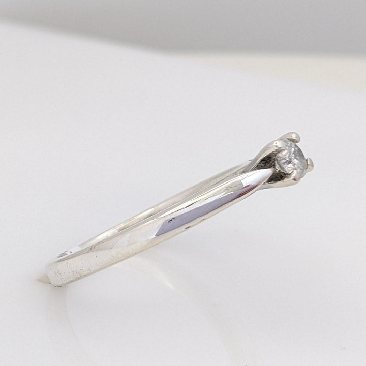 STERLING SILVER .16 CARAT TOTAL I1 I DIAMOND ROUND ESTATE SOLITAIRE RING 2.8 GRAMS
