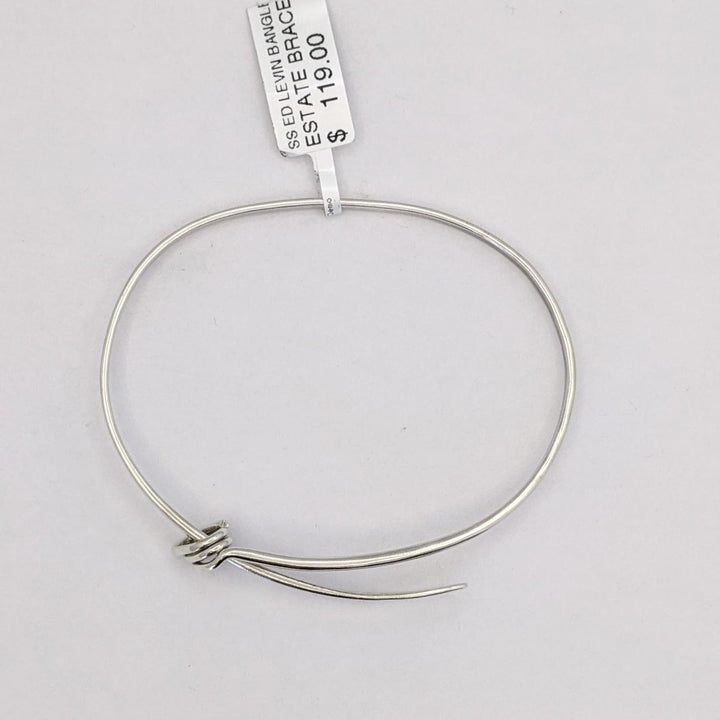 STERLING SILVER ED LEVIN BANGLE ESTATE BRACELET 9.7 GRAMS