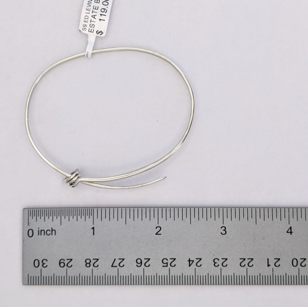 STERLING SILVER ED LEVIN BANGLE ESTATE BRACELET 9.7 GRAMS