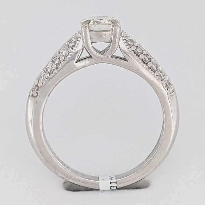14K WHITE .68 CARAT TOTAL WEIGHT VS K DIAMOND ROUND (25) ESTATE RING 3.8 GRAMS