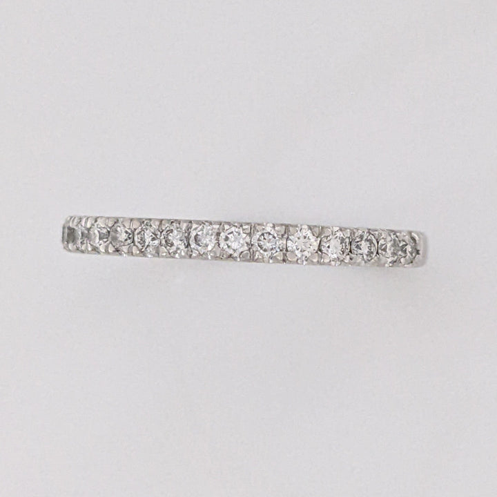 PLATINUM .29 CARAT TOTAL WEIGHT SI2 I DIAMOND ROUND (19) ESTATE BAND 3.0 GRAMS