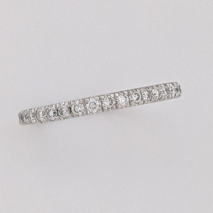 PLATINUM .29 CARAT TOTAL WEIGHT SI2 I DIAMOND ROUND (19) ESTATE BAND 3.0 GRAMS