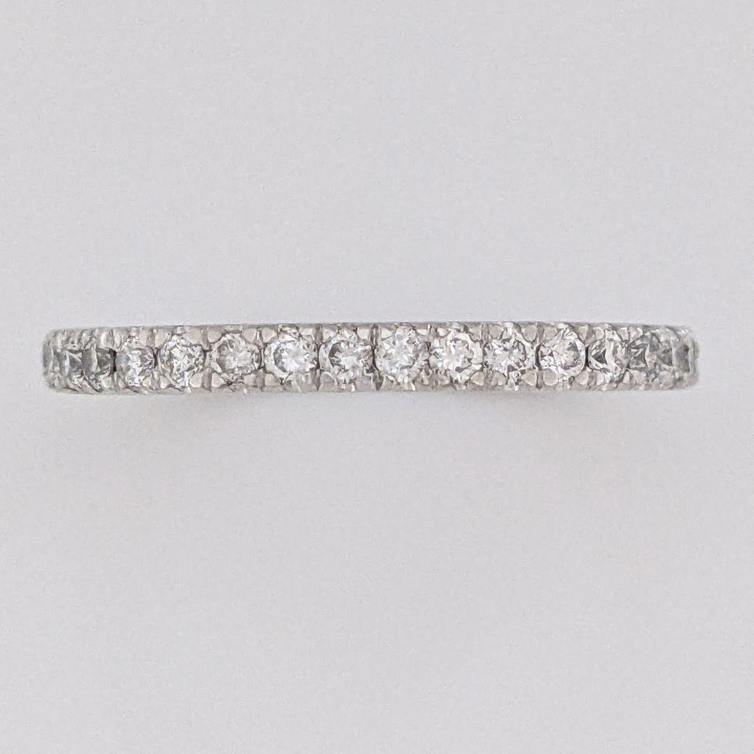 PLATINUM .29 CARAT TOTAL WEIGHT SI2 I DIAMOND ROUND (19) ESTATE BAND 3.0 GRAMS