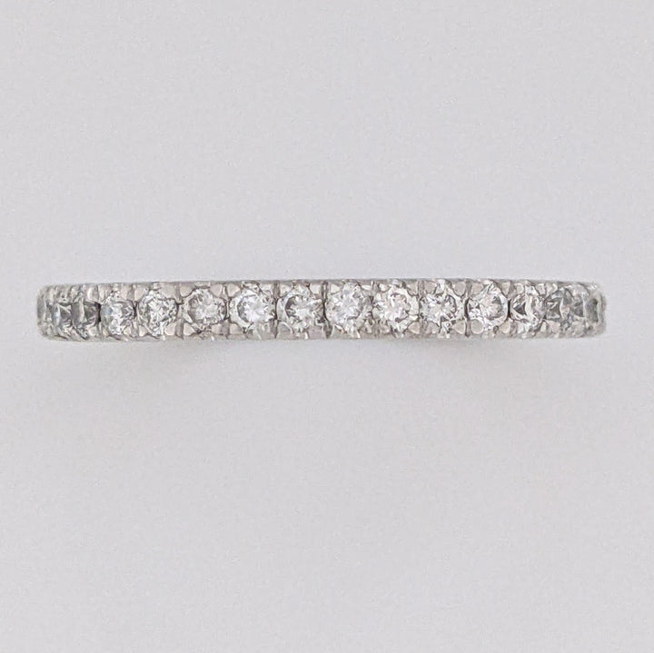 PLATINUM .29 CARAT TOTAL WEIGHT SI2 I DIAMOND ROUND (19) ESTATE BAND 3.0 GRAMS