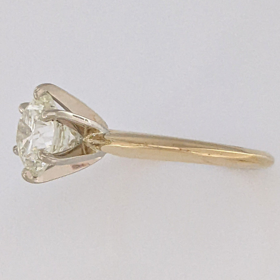 14K 2.00 CARAT TOTAL SI2 K DIAMOND ROUND ESTATE SOLITAIRE RING 3.4 GRAMS