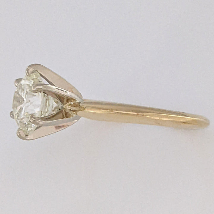 14K 2.00 CARAT TOTAL SI2 K DIAMOND ROUND ESTATE SOLITAIRE RING 3.4 GRAMS