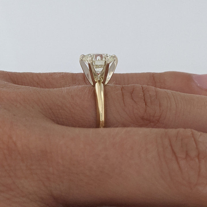 14K 2.00 CARAT TOTAL SI2 K DIAMOND ROUND ESTATE SOLITAIRE RING 3.4 GRAMS