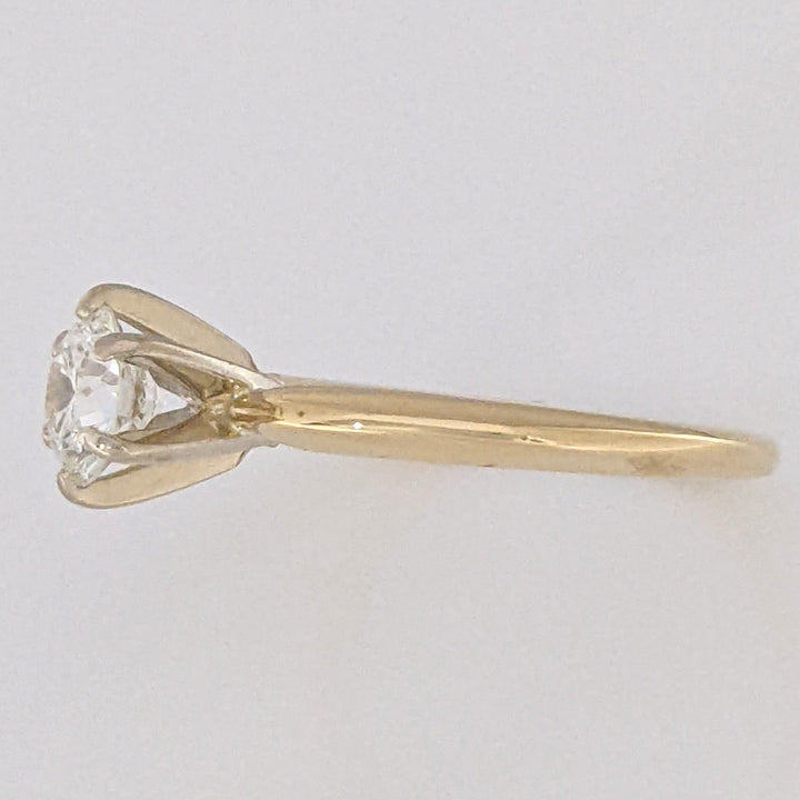 14K .78 CARAT TOTAL VS2 I DIAMOND ROUND ESTATE SOLITAIRE RING 2.6 GRAMS