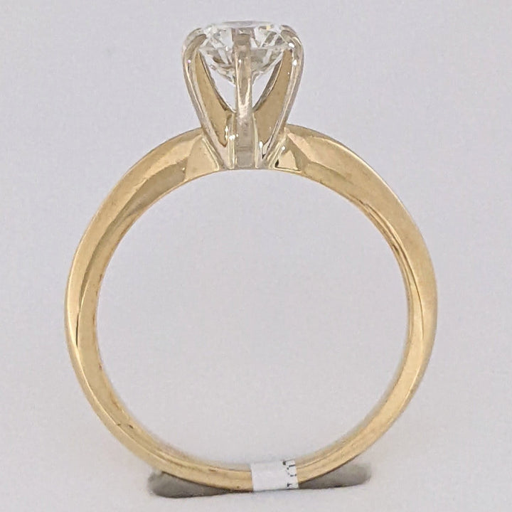 14K .78 CARAT TOTAL VS2 I DIAMOND ROUND ESTATE SOLITAIRE RING 2.6 GRAMS