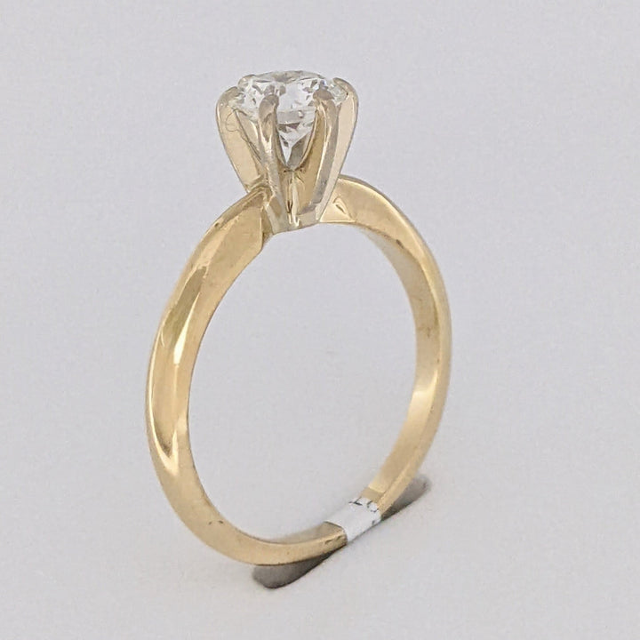 14K .78 CARAT TOTAL VS2 I DIAMOND ROUND ESTATE SOLITAIRE RING 2.6 GRAMS
