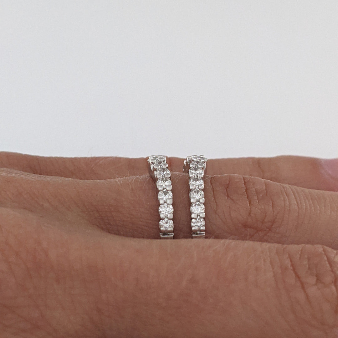 14K WHITE .93 CARAT TOTAL WEIGHT SI2 I DIAMOND ROUND (26) ESTATE RING JACKET 4.4 GRAMS