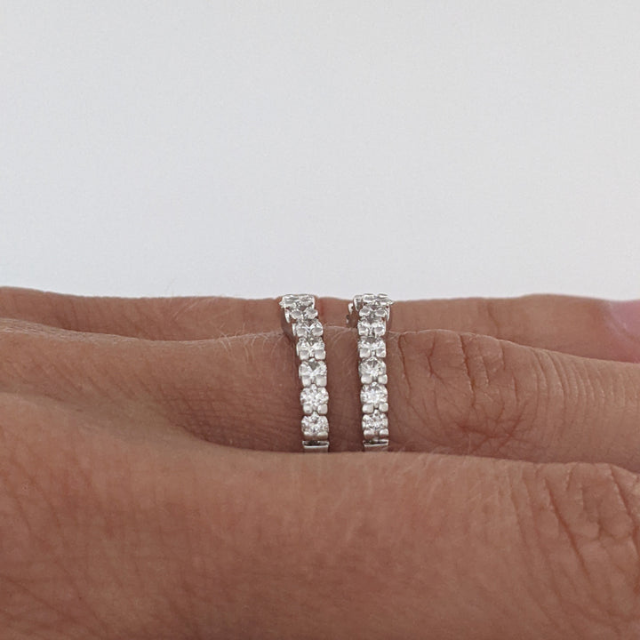 14K WHITE .93 CARAT TOTAL WEIGHT SI2 I DIAMOND ROUND (26) ESTATE RING JACKET 4.4 GRAMS