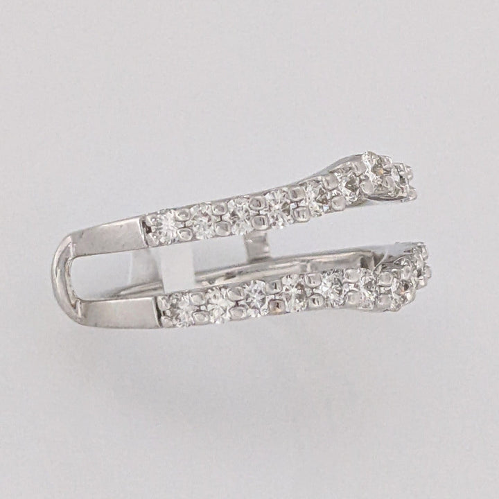 14K WHITE .93 CARAT TOTAL WEIGHT SI2 I DIAMOND ROUND (26) ESTATE RING JACKET 4.4 GRAMS