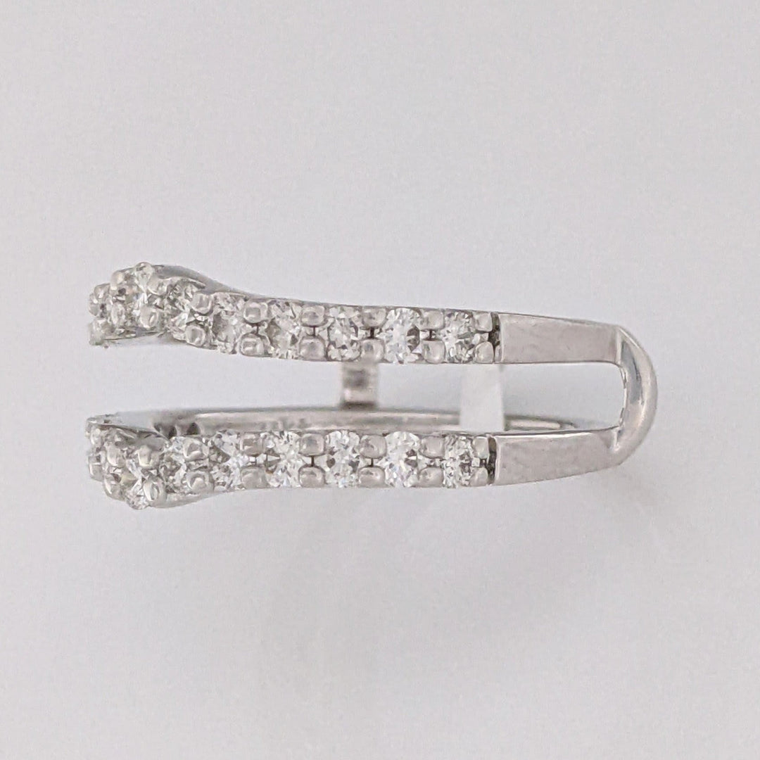 14K WHITE .93 CARAT TOTAL WEIGHT SI2 I DIAMOND ROUND (26) ESTATE RING JACKET 4.4 GRAMS