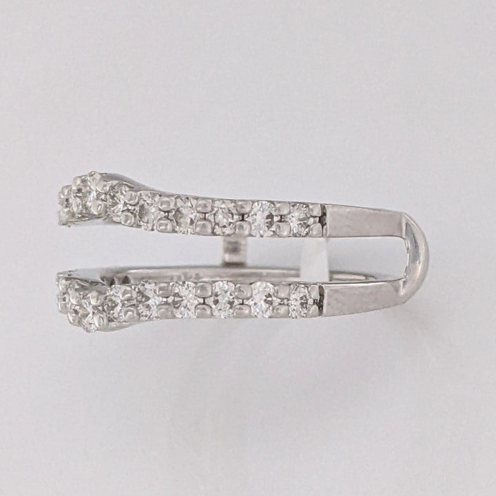 14K WHITE .93 CARAT TOTAL WEIGHT SI2 I DIAMOND ROUND (26) ESTATE RING JACKET 4.4 GRAMS
