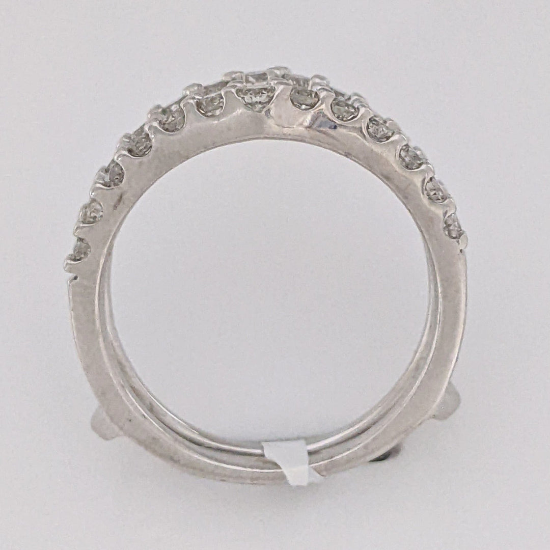 14K WHITE .93 CARAT TOTAL WEIGHT SI2 I DIAMOND ROUND (26) ESTATE RING JACKET 4.4 GRAMS