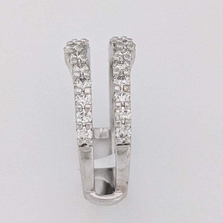 14K WHITE .93 CARAT TOTAL WEIGHT SI2 I DIAMOND ROUND (26) ESTATE RING JACKET 4.4 GRAMS