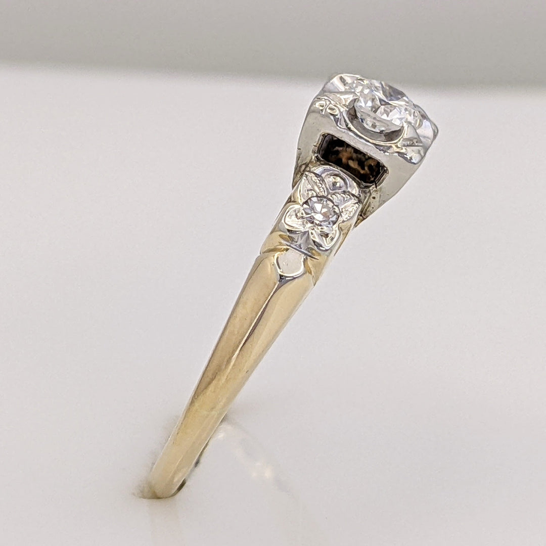 14K .34 CARAT TOTAL WEIGHT VS2 H DIAMOND ROUND (3) ESTATE VINTAGE RING 2.4 GRAMS