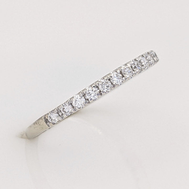 14K WHITE .25 CARAT TOTAL WEIGHT SI1 H DIAMOND ROUND (17) ESTATE BAND 1.3 GRAMS