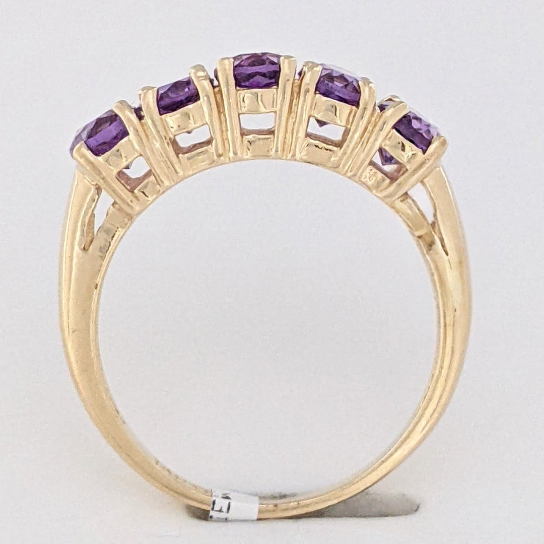 10K AMETHYST OVAL (5) 4X6 ESTATE RING 2.8 GRAMS