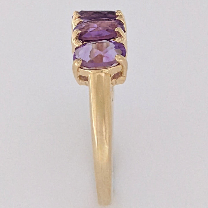 10K AMETHYST OVAL (5) 4X6 ESTATE RING 2.8 GRAMS