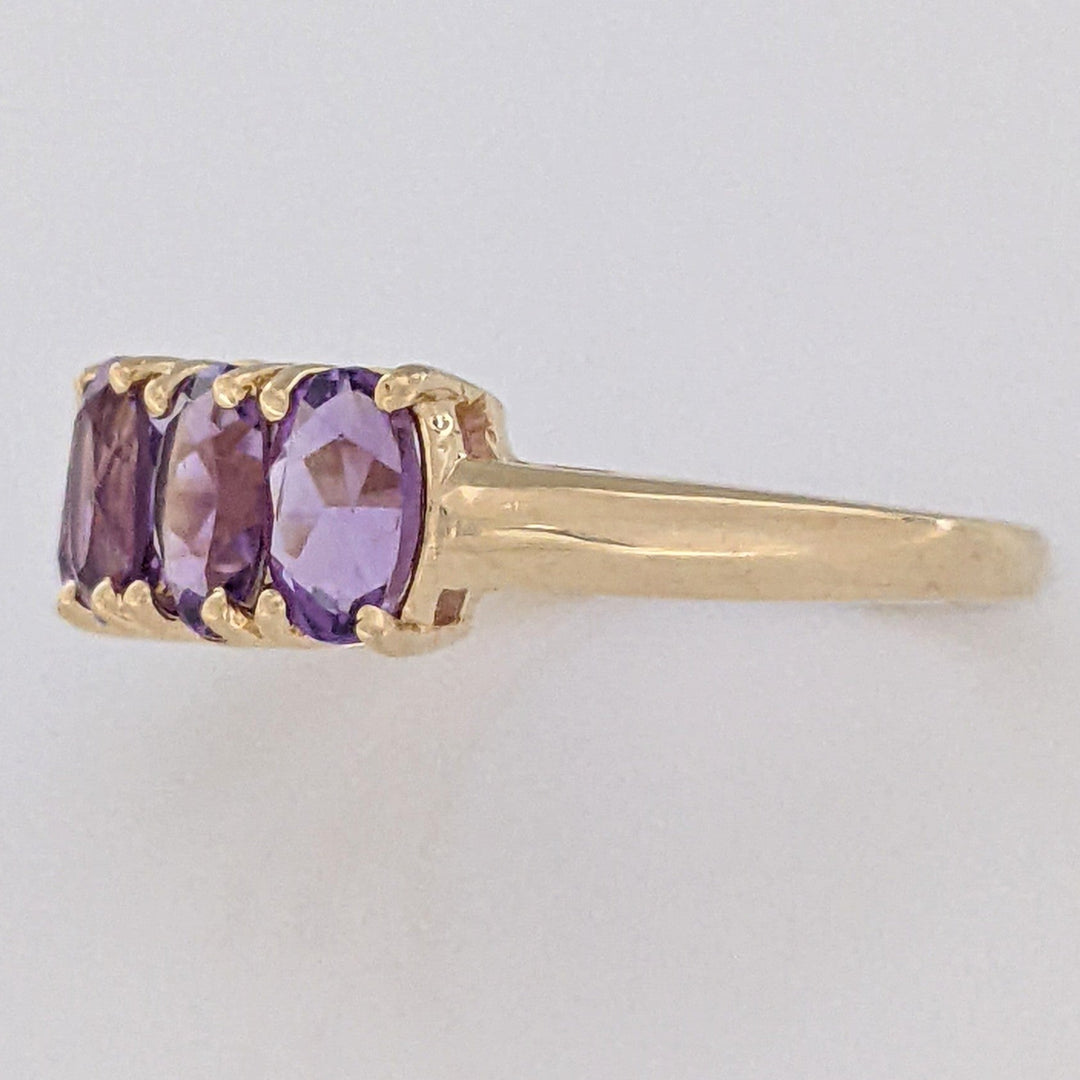 10K AMETHYST OVAL (5) 4X6 ESTATE RING 2.8 GRAMS