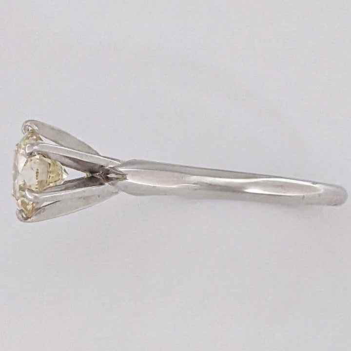 14K WHITE 1.05 CARAT TOTAL VS1 S DIAMOND ROUND SOLITAIRE ESTATE RING 2.5 GRAMS