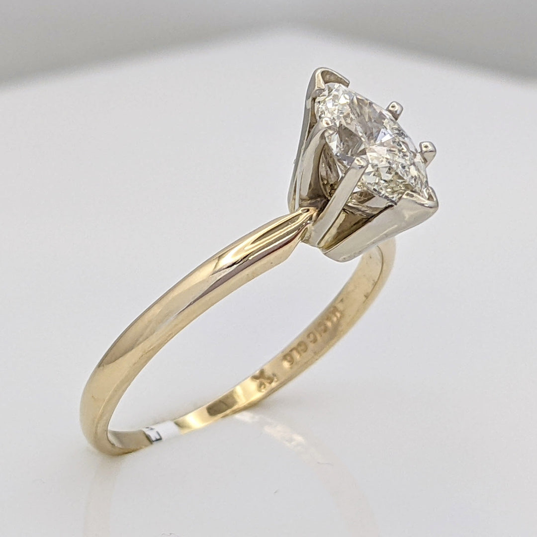 14K 1.03 CARAT TOTAL I2 DIAMOND MARQUISE ESTATE RING 2.6 GRAMS