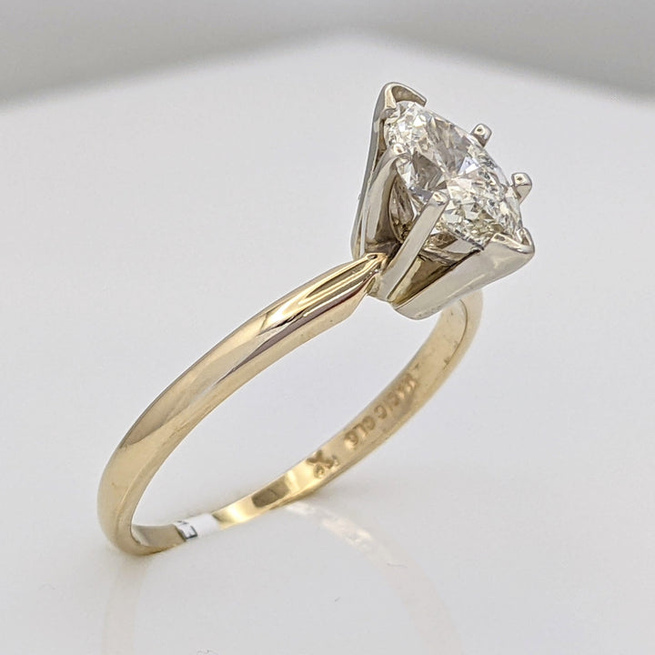 14K 1.03 CARAT TOTAL I2 DIAMOND MARQUISE ESTATE RING 2.6 GRAMS