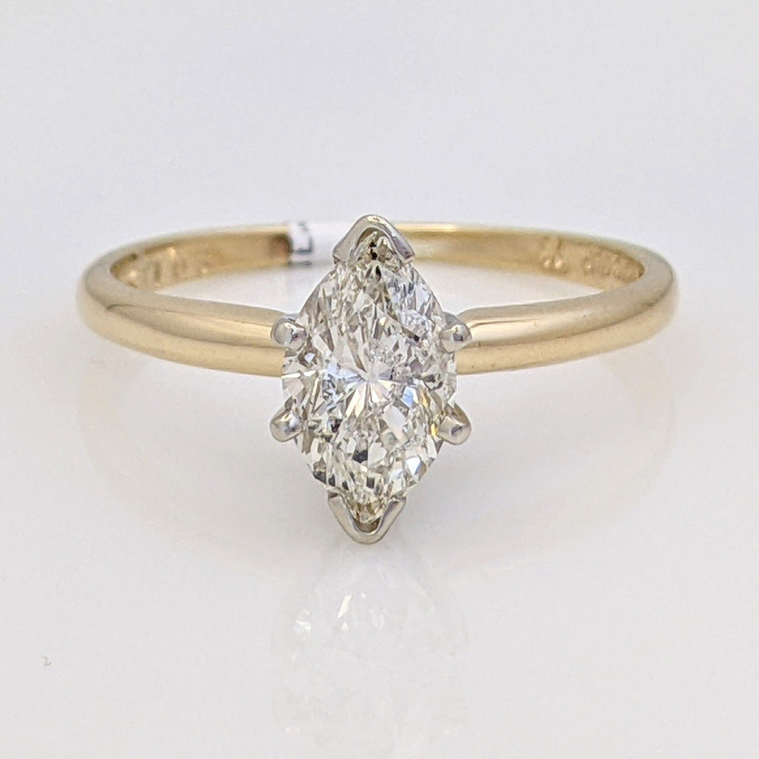 14K 1.03 CARAT TOTAL I2 DIAMOND MARQUISE ESTATE RING 2.6 GRAMS