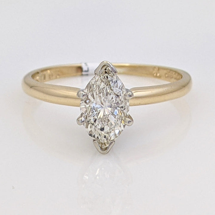 14K 1.03 CARAT TOTAL I2 DIAMOND MARQUISE ESTATE RING 2.6 GRAMS