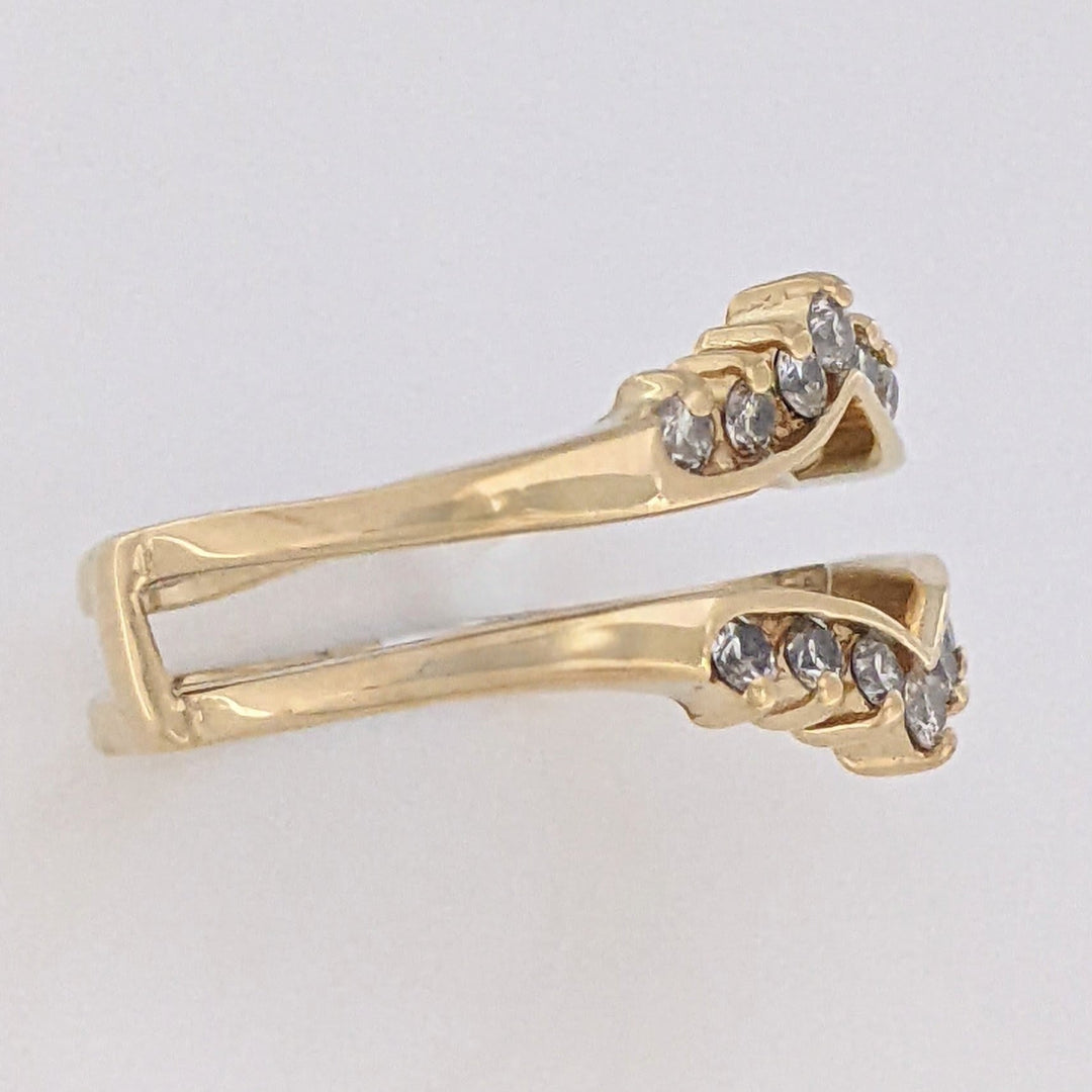 14K .35 CARAT TOTAL WEIGHT SI1 H DIAMOND ROUND (14) ESTATE RING JACKET 4.1 GRAMS