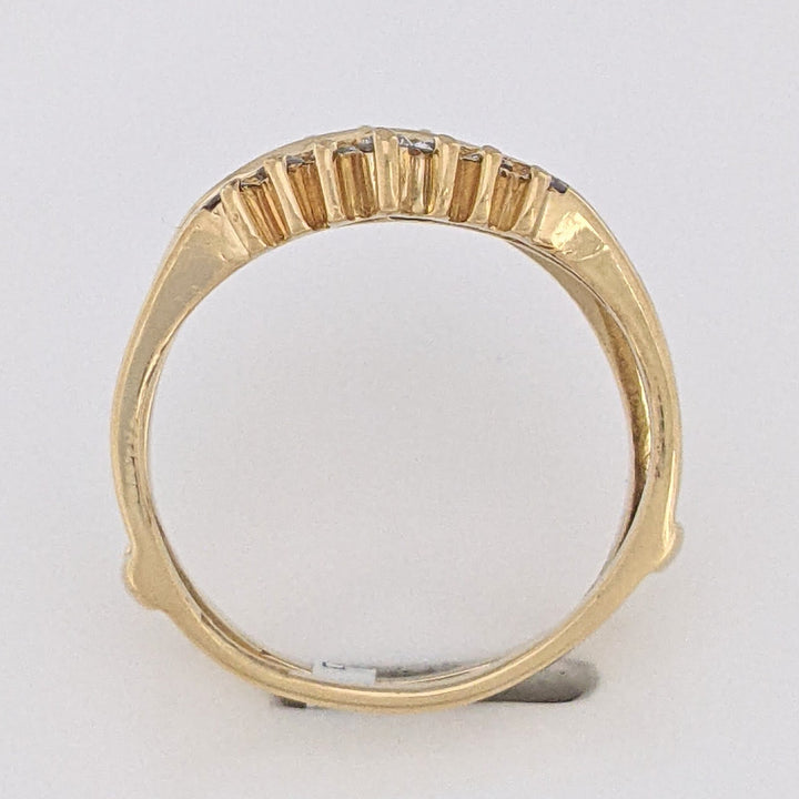 14K .35 CARAT TOTAL WEIGHT SI1 H DIAMOND ROUND (14) ESTATE RING JACKET 4.1 GRAMS