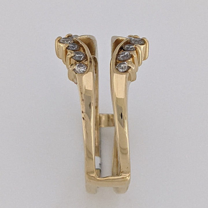 14K .35 CARAT TOTAL WEIGHT SI1 H DIAMOND ROUND (14) ESTATE RING JACKET 4.1 GRAMS