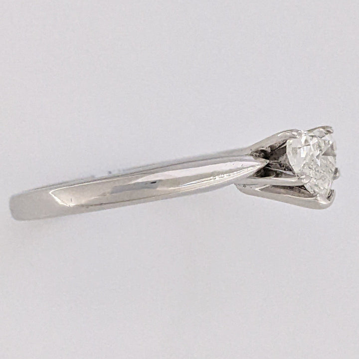 PLATINUM .54 CARAT TOTAL SI1 G DIAMOND HEART ESTATE SOLITAIRE RING 4.4 GRAMS