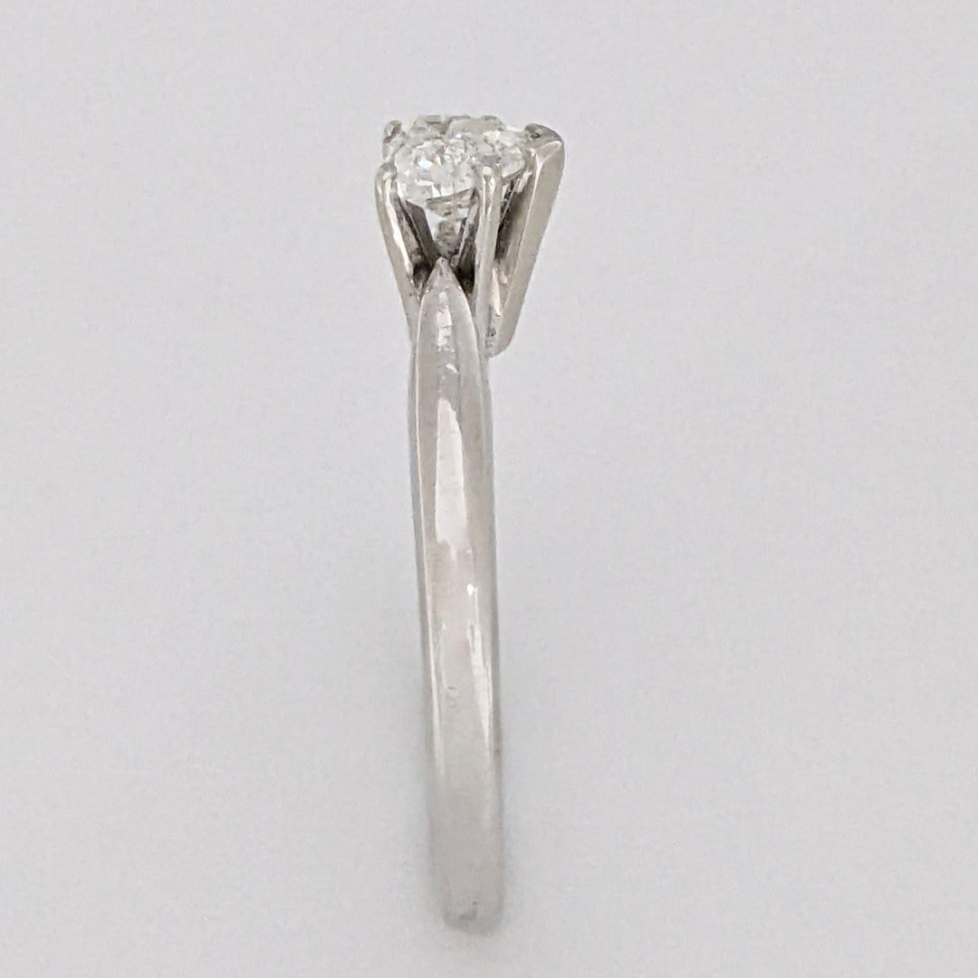 PLATINUM .54 CARAT TOTAL SI1 G DIAMOND HEART ESTATE SOLITAIRE RING 4.4 GRAMS