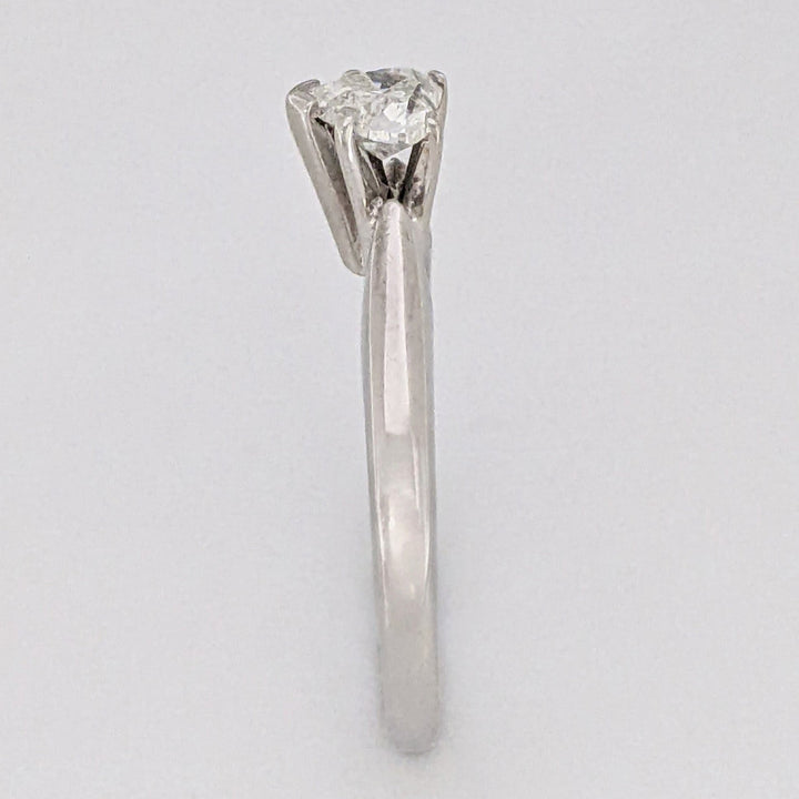 PLATINUM .54 CARAT TOTAL SI1 G DIAMOND HEART ESTATE SOLITAIRE RING 4.4 GRAMS