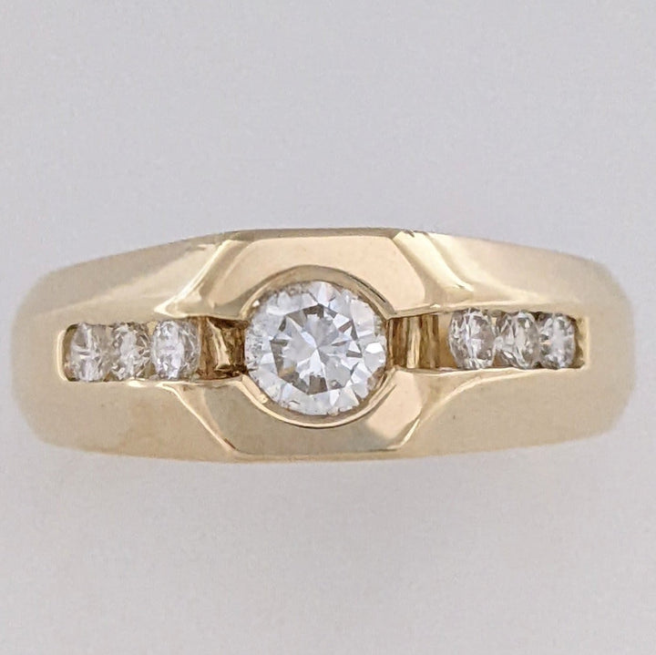 14K .75 CARAT TOTAL WEIGHT SI1 I DIAMOND ROUND (7) ESTATE RING 9.1 GRAMS