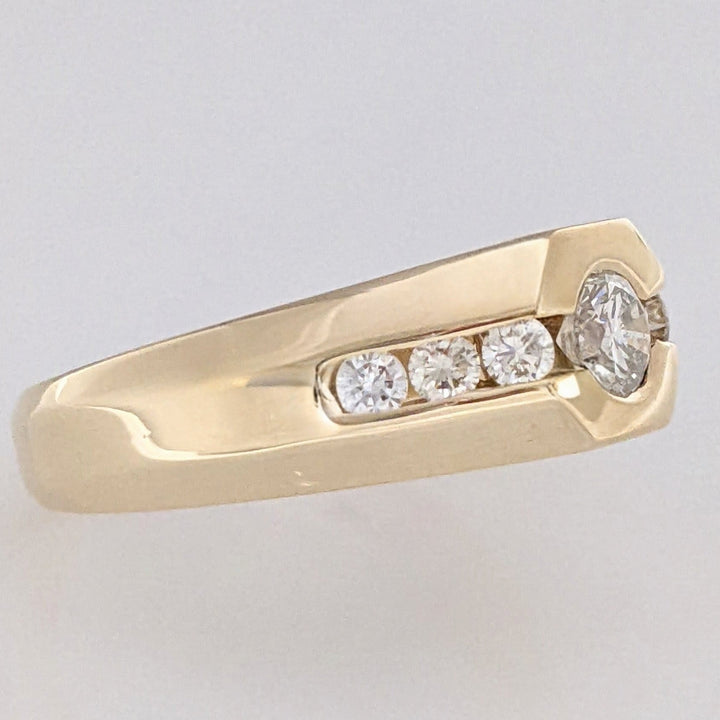 14K .75 CARAT TOTAL WEIGHT SI1 I DIAMOND ROUND (7) ESTATE RING 9.1 GRAMS