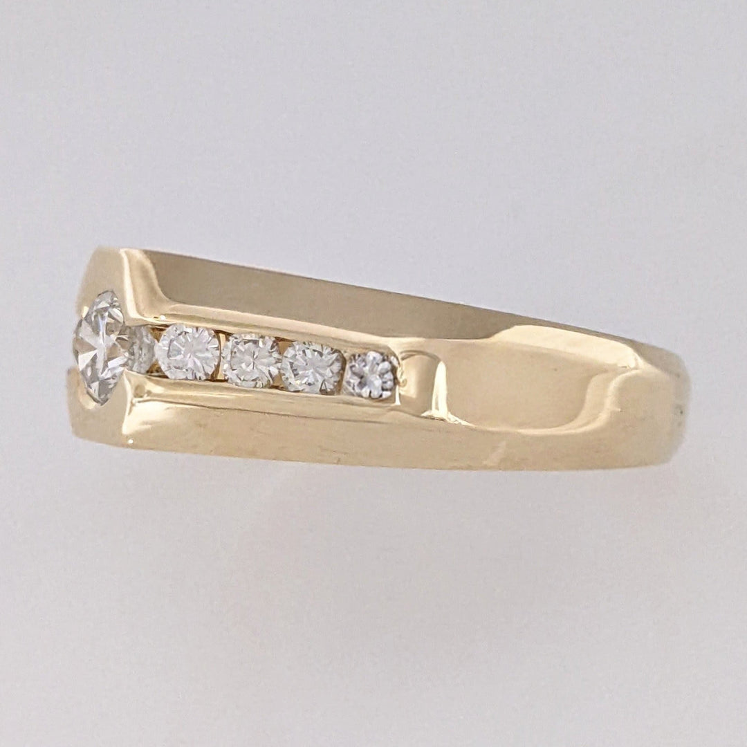 14K .75 CARAT TOTAL WEIGHT SI1 I DIAMOND ROUND (7) ESTATE RING 9.1 GRAMS