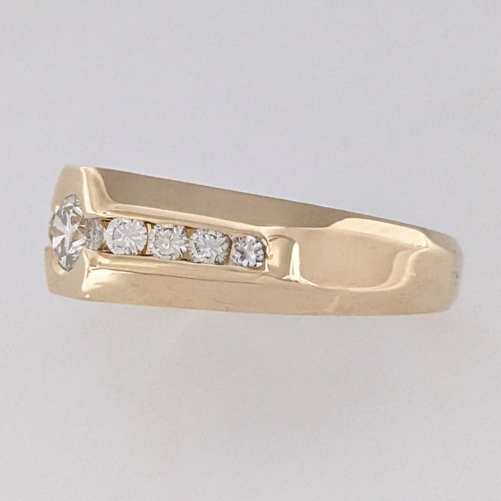 14K .75 CARAT TOTAL WEIGHT SI1 I DIAMOND ROUND (7) ESTATE RING 9.1 GRAMS