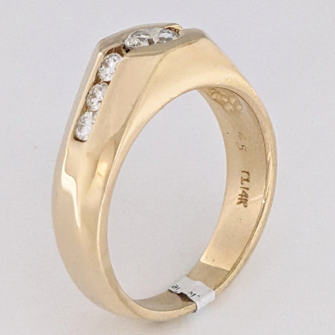 14K .75 CARAT TOTAL WEIGHT SI1 I DIAMOND ROUND (7) ESTATE RING 9.1 GRAMS