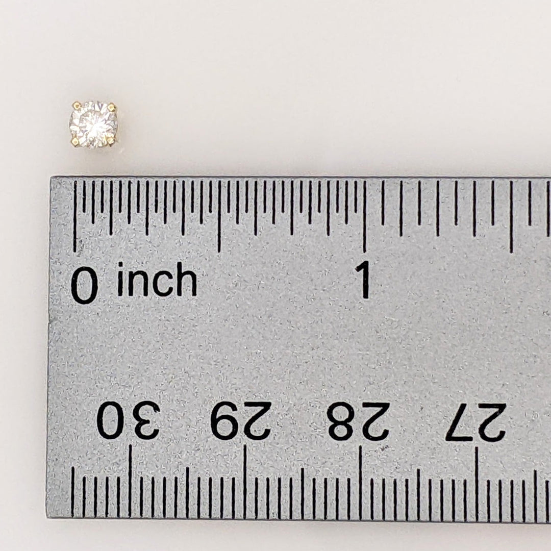 14K .50 CARAT TOTAL WEIGHT SI1 I-J DIAMOND ROUND (2) ESTATE STUD EARRINGS 1.1 GRAMS
