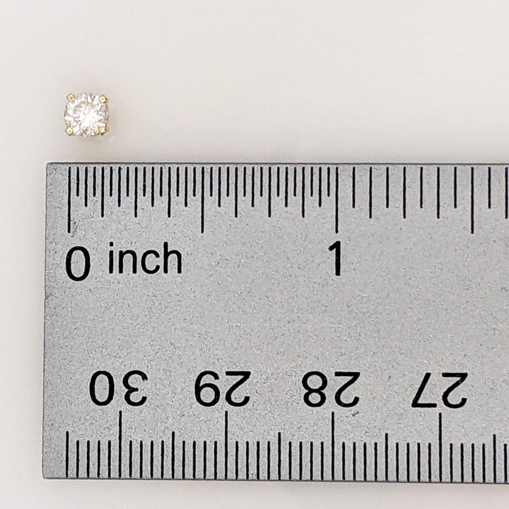 14K .50 CARAT TOTAL WEIGHT SI1 I-J DIAMOND ROUND (2) ESTATE STUD EARRINGS 1.1 GRAMS